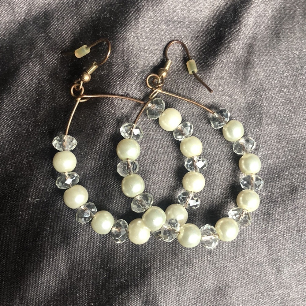 Beaded Hoop Earrings - Picture 3 of 3